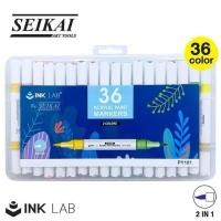 ราคา SEIKAI ชุดปากกาเพ้นท์มาร์คเกอร์ อะคริลิค 2 สีใน 1 หัว Acrylic Paint Marker 2in1 (23843878562)