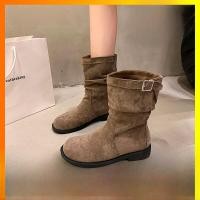 ราคา รองเท้าบูทหนังสีน้ำตาล ทรงมาร์ติน ทรงสั้น ทรงเข็มขัด สำหรับผู้หญิง ฤดูใบไม้ร่วง ฤดูหนาว รองเท้าบูทส้นแบนแบบสวมสบาย (22987517800)