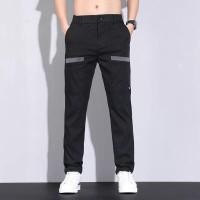 ราคา แฟชั่น SLIM FIT กางเกงลําลองผู้ชายกางเกงขายาวผ้าไหมน้ําแข็งผ้าโพลีเอสเตอร์ฤดูร้อนใหม่มาถึงสบาย Breathable (24592645827)