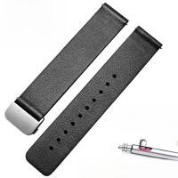 ราคา สายนาฬิกาหนังแท้บางเฉียบสำหรับผู้ชายและผู้หญิง สีดำและสีน้ำตาล หัวเข็มขัดพับได้ สายทดแทน TKS Tissot Longines Omega DW Mido CK (21373815431)