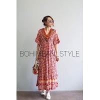 ราคา ชุดเดรสยาวสไตล์โบฮีเมียน ชุดเดรสไปทะเล ชุดไปเที่ยว เดรสผู้หญิง เดรสลายดอกไม้ เดรสโบฮีเมียน2023 รอบอก40 42 (16282582882)