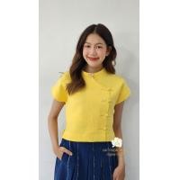 ราคา ณัฐรดาผ้าฝ้าย เสื้อคอจีนตั้ง แขนเลย ผ้าเยื่อไผ่ เสื้อพื้นเมืองผู้หญิง มาตรฐานOTOP Natradaphafai (21474306976)