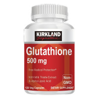 ราคา KIRKLAND Glutathione 500mg Capsules สารต้านอนุมูลอิสระอันทรงพลัง การล้างพิษตับ รองรับผม ผิว และเล็บให้แข็งแรง (24638863854)