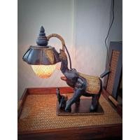 ราคา ช้างโคมไฟหน้า ช้างไม้แกะสลักงานฝีมือปราณีต (19234663806)