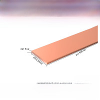 ราคา แผ่นทองแดงบริสุทธิ์สีแดงแท้ T2 แผ่นทองแดงแบนแถบสีม่วง สายดินทองแดง สายไฟทองแดง แผ่นทองแดงแบน แผ่นทองแดงสายแม่เหล็ก (23089064915)