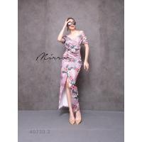 ราคา Mirrorsister 40730 3 เดรสลายดอกตัวยาว แขนสั้น คอวีไขว้ทับกัน ช่วงล่างเป็นกระโปรงผ่าแหวกหน้า เนื้อผ้ายืดได้นิดหน่อย (22479891498)