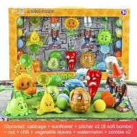 ราคา MILLIM 10pcs set น่ารักค่ะ ตุ๊กตาโมเดลเต็มตัว ของขวัญวันเกิด รูปอะนิเมะ การต่อสู้บนโต๊ะเกม Plants vs Zombies Toy ดอกทานตะวันเหยือกถั่วพริก (24240516946)