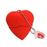 ราคา JASTER Love heart style usb flash drive pen drive 4gb 16gb 32G 64G usb stick pendriver u disk thumb drive necklace creative gift (24408006736)