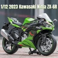 ราคา 1 12 Kawasaki Ninja ZX 6R Motorcycle Toy 1 12 RMZ City Diecast Model Super Sport Miniature Collection Gift For Boy Children Kid (22443467891)