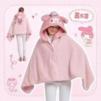 ราคา Sanrio ผ้าห่มมีฮู้ด ผ้าคลุมไหล่ลายการ์ตูน ผ้าห่มซานริโอ้ ผ้าห่มอเนกประสงค์ ผ้าห่มแอร์ออฟฟิศ เนื้อนุ่มนิ่ม คุณภาพ (23732195049)
