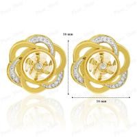 ราคา Phoo Shop ต่างหูแชกงหมิว ประดับเพชรCZ กังหันหมุนได้ ต่างหูเสียบ รุ่น ER 108 บริการเก็บเงินปลายทาง (16159636619)