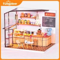 ราคา ชุดบ้านตุ๊กตา DIY ขนาดเล็ก Funnydeer พร้อมเฟอร์นิเจอร์ชุดบ้านตุ๊กตาจิ๋วมินิไม้ Miniatura บ้านตุ๊กตาคาเฟ่ร้านกาแฟ DIY (22935731384)