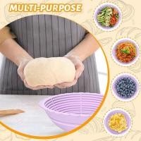 ราคา Bread Proofing BasketSilicone Round Bread Foldable Sourdough Baking Basket Waterproof Proofing Bowls (24791390844)
