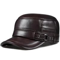 ราคา หมวกหนังแท้สำหรับฤดูหนาวหมวกแก๊ปหมวกทรงทหารทหารสำหรับผู้ชายหมวกเบสบอลหมวกหูอุ่นหนังวัวสไตล์อังกฤษวินเทจ (22580917473)