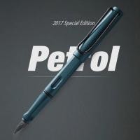 ราคา ZU store Ship today Lamy Safari Fountain Pen Petrol 2017 Limited Edition frosted blue grey gasoline fuel Ink gift box (24411664102)