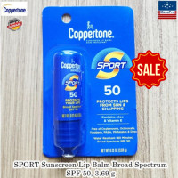 ราคา 80 Sale EXP 01 09 2025 Coppertone SPORT Sunscreen Lip Balm Broad Spectrum SPF 50 3 69 g ลิปบาล์มกันแดด Protects Lips From Sun Chapping (24451467535)