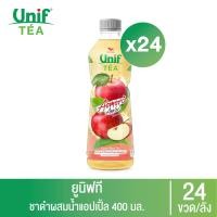 ราคา ยกลัง 24 ขวด ยูนิฟ ชาดำผสมน้ำแอปเปิ้ล กลิ่นแอปเปิ้ลอาโอโมริ 400 มล (24792440160)