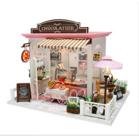 ราคา พร้อมส่ง บ้านจิ๋วDIY บ้านตุ๊กตา พร้อมครอบกันฝุ่น โมเดลบ้านตุ๊กตา ประกอบเอง ส่งไว (15981555475)