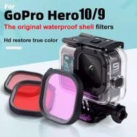 ราคา GoPro Hero 13 12 11 10 9 Red Filter Magenta Filter Pink Filter for GoPro Hero 9 10 11 12 Black Original Case สำหรับเคสแท้ ฟิลเตอร์สีแดง สีม่วง ชมพู สำหรับดำน้ำ (18458536613)