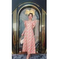 ราคา เดรสยาว 280 คอหัวใจ แขนเจ้าหญิง กระโปรงทรงเอยาว 50 ลายเชอรรี่ตาราง (23880530437)