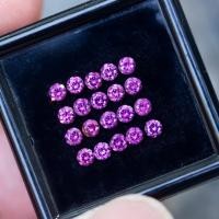 ราคา พลอยโรโดไลท์ การ์เน็ต Rhodolite Garnet สีราสเบอร์รี่ ชมพูอมม่วง ขนาด 2 มิลจำนวน 20 เม็ด สินค้ามีใบรับประกัน (15271998604)