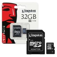 ราคา ของแท้ ประกันตลอดอายุ Kingston Memory Micro SD Card Class 4 32GB with Adapter (833625)