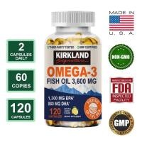 ราคา KIRKLAND OMEGA 3 FISH OIL 3600 MG ส่งเสริมสุขภาพสมอง ข้อต่อ และระบบภูมิคุ้มกัน (24493127575)