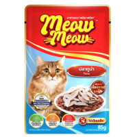 ราคา Meow Meow Wet Cat Food pouch x 48 pcs เหมียว เหมียว อาหารแมวเปียก อาหารแมว อาหารเปียกแมว ขนาด 85 g จำนวน 1 ลัง 48 ซอง ยกลัง (23000288558)