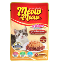 ราคา Meow Meow Wet Cat Food pouch x 48 pcs เหมียว เหมียว อาหารแมวเปียก อาหารแมว อาหารเปียกแมว ขนาด 85 g จำนวน 1 ลัง 48 ซอง ยกลัง (23000288563)