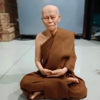 ราคา หลวงตามหาบัว หุ่นขี้ผึ้ง ไฟเบอร์ 5 นิ้ว ห่มจีวรเสมือนจริง (14009431305)