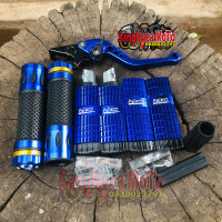 ราคา ชุดพักเท้าหน้าหลัง ปลอกแฮนหนังCNC มือดิสเบรคปรับละดับ 6ระดับ ใส่ได้ เวฟ ดรีม สีน้ำเงิน พร้อมส่ง (8046097776)