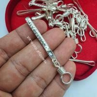 ราคา SLS051 แหนบเงินแท้ แบบเรียบแกะลายสวย พร้อมตะขอพวงเงินแท้ 92 5 สำหรับแขวนพระ หนีบพระ ตะกรุด เครืองรางของขลังได้หลายชิ้น (23974945731)