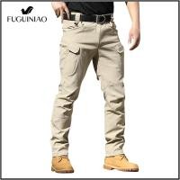 ราคา 2 3 วันมาถึง FUGUINIAO IX7 ผ้าฝ้าย 100 ผ้ายืดมัลติฟังก์ชั่เมืองยุทธวิธีกีฬากางเกงขายาวขนส่งสินค้าชายลำลองหลายกระเป๋ากางเกง (20170589766)