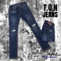 ราคา กางเกงยีนส์ขาเดฟผู้ชาย กางเกงขาเดฟขาดเข่า เท่ๆ แบบใหม่ กางเกงยีนส์ผู้ชายแฟชั่น เท่ๆ ยีนส์เซอๆ (19588386900)