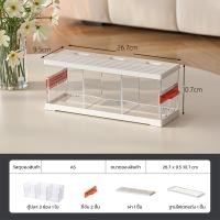 ราคา ตู้ปลากัด กระจกใส ซ้อนทับกันได้หลายชั้น สำหรับวางบนโต๊ะ มองเห็นตัวปลาชัดเจน มีช่องให้อาหาร (24538015801)