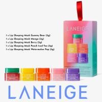 ราคา LANEIGE Lip Sleeping Mask EX MINI KIT 5PCS Berry Gummy Bear Sweet Candy Mango Mint Choco Midnight lip balm 100 Original Ship From Korea (24636016107)