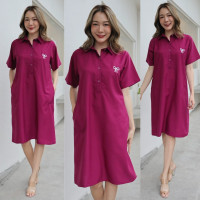 ราคา ชุดเดรสผู้หญิง ชุดกระโปรงผู้หญิง กระโปรงยาว เดรสยาว เดรสยาวสาวอวบ ชุดเที่ยวทะเลเดรสเที่ยวทะเล เดรสเชิ้ตยาว ลายมาใหม่ ใส่สบายไม่ร้อน (22655692066)