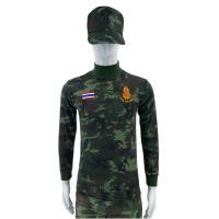 ราคา เสื้อทหารแขนยาว กองทัพบก ปักโลโก้ กองทัพบก ทบ ธงชาติไทย หลังปัก ROYAL THAI ARMY มี สีดำ ลายพราง กรมท่า สีเขียวขี้ม้า (18119943756)