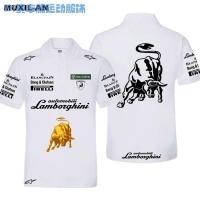 ราคา F1 Lamborghini racing suit summer short sleeved polo shirt suit polo shirt Huracan short sleeved quick drying t shirt (24612575821)