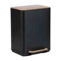 ราคา HomeHuk ถังขยะแบบเหยียบ รุ่นไมก้า ขนาด 6 ลิตร สีดำ ธรรมชาติ (24522959763)