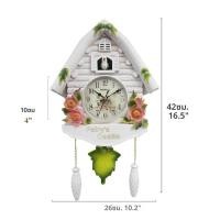 ราคา 1 PC Cuckoo Wall CLOCKธรรมชาติ Cuckoo เสียงกลางวันรายชั่วโมง CHIME24 ชั่วโมงลูกตุ้ม Leaf นาฬิกาควอตซ์wall Artตกแต่งบ้าน (23796282658)