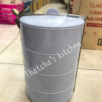 ราคา ชุดปิ่นโตกลม เนื้อเมลามีน ขนาด 17 ซม 4 ชั้น สีเหลือง ขาว ฟ้า ชมพู (21789523643)