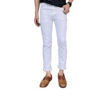 ราคา 28 44 White Skinny กางเกงยีนส์ชาย สีขาว ผ้ายืดครับ ทรงสกินนี่ (16401331655)