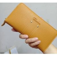 ราคา กระเป๋าสตางค์ซิปรอบใบยาวสีส้มกุหลาบ โทนส้มเหลืองทอง (21381531020)