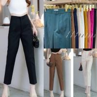 ราคา Vividcloset กางเกง9ส่วนทรงกระบอก ซิปหน้า ผ้าดับเบิ้ลยืด (22594514258)