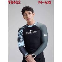 ราคา เสื้อว่ายน้ำชาย เสื้อว่ายน้ำแขนยาว ถูกและดี ผ้ากันยูวี ใส่แล้วอย่างเท่ห์ M LXL2XL3X 4XL มีเก็บเงินปลายทางpollyshop polly88 (21423948942)