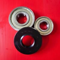 ราคา ชุดตลับลูกปืนและซีลเครื่องซักผ้า Siemens แกน 25mm เบอร์ 6204Z 6305Z และซีลกันน้ำ 28x62x10 12 รุ่นที่ใช้ได้ XLM600 WXLM0600TH WM05E060TH WM07E060TH WM08E060TH WM10E160TH WM10E260TH WM10E361TH (21411903