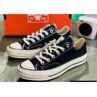 ราคา รองเท้าคอนเวิร์สปลายดำ รองเท้าผ้าใบคอนเวิร์ส พร้อมกล่อง (19130481602)