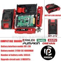 ราคา PINSEN MT 21V 5C 5 10 15เซลล์ 21700 แบตเตอรี่ นำไปใช้กับ ประแจไฟฟ้า สว่านกระแทก เลื่อยงานไม้ JIAPU TANZU Makita (24240446584)