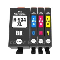 ราคา 4 Pack Compatible 934XL 935XL BK C M Y Ink Cartridge 934 XL Black 935 XL Cyan Magenta Yellow High Yield Capacity Full Set Print Inkjet for HP Officejet Pro 6230 6812 6815 6820 6830 6835 Color Printer 
